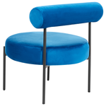 Sessel ALPHA Samtstoff Marineblau