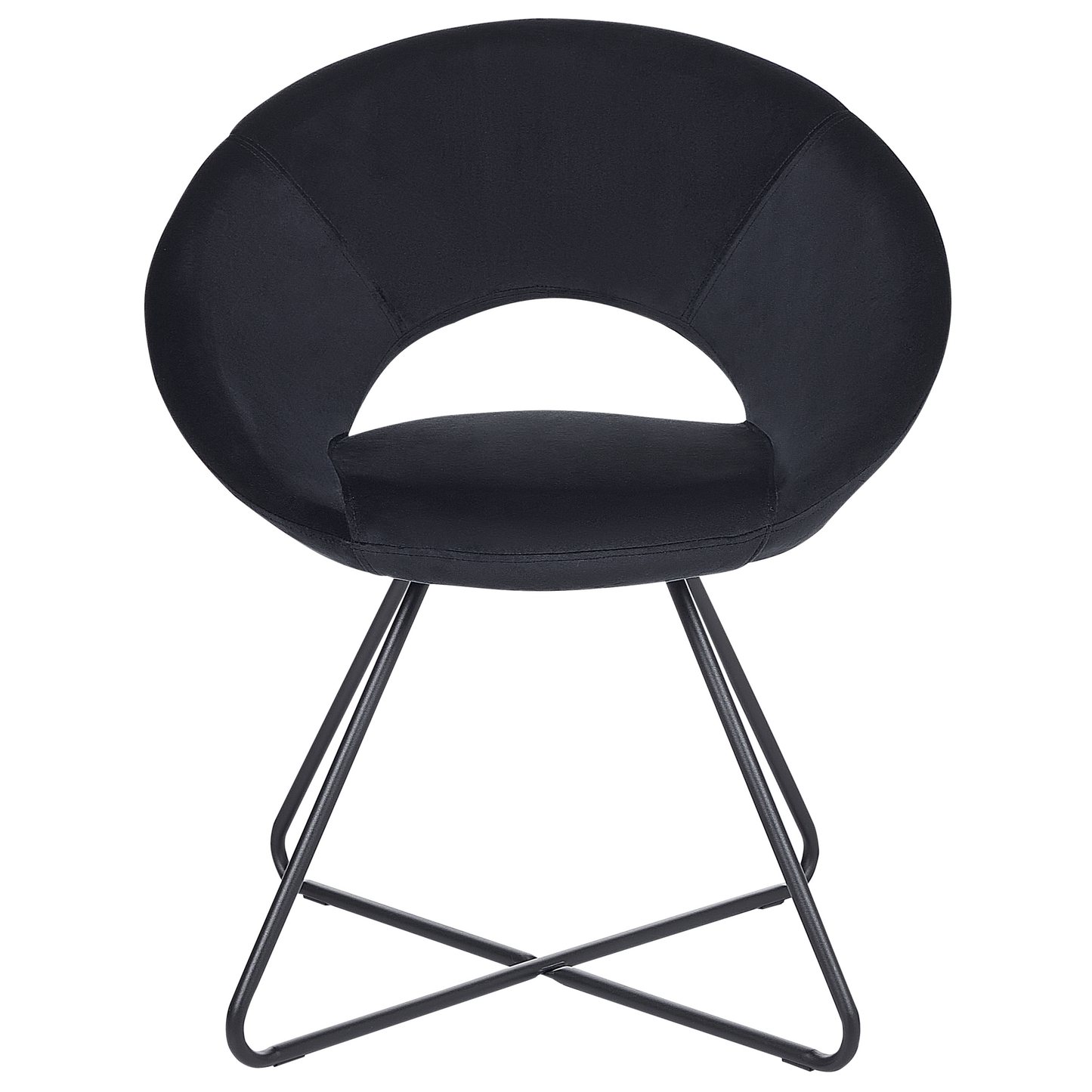 Esszimmerstuhl RACHEL Samtstoff Schwarz