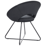 Esszimmerstuhl RACHEL Samtstoff Schwarz