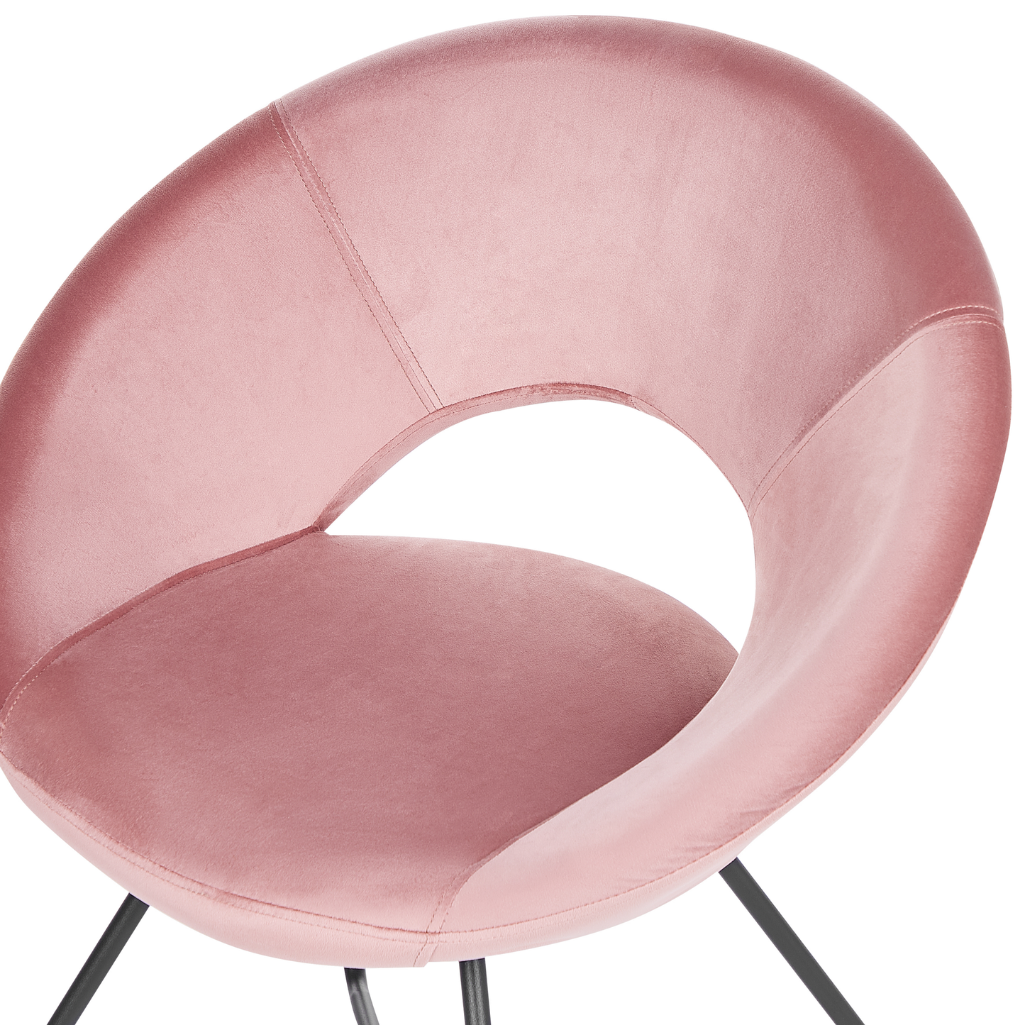 Esszimmerstuhl RACHEL Samtstoff Rosa