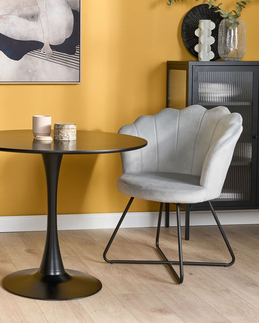 Sessel LOVELOCK Samtstoff Grau