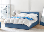 Bett mit Stauraum Stoff DREUX 140 x 200 cm Blau