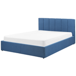Bett mit Stauraum Stoff DREUX 140 x 200 cm Blau
