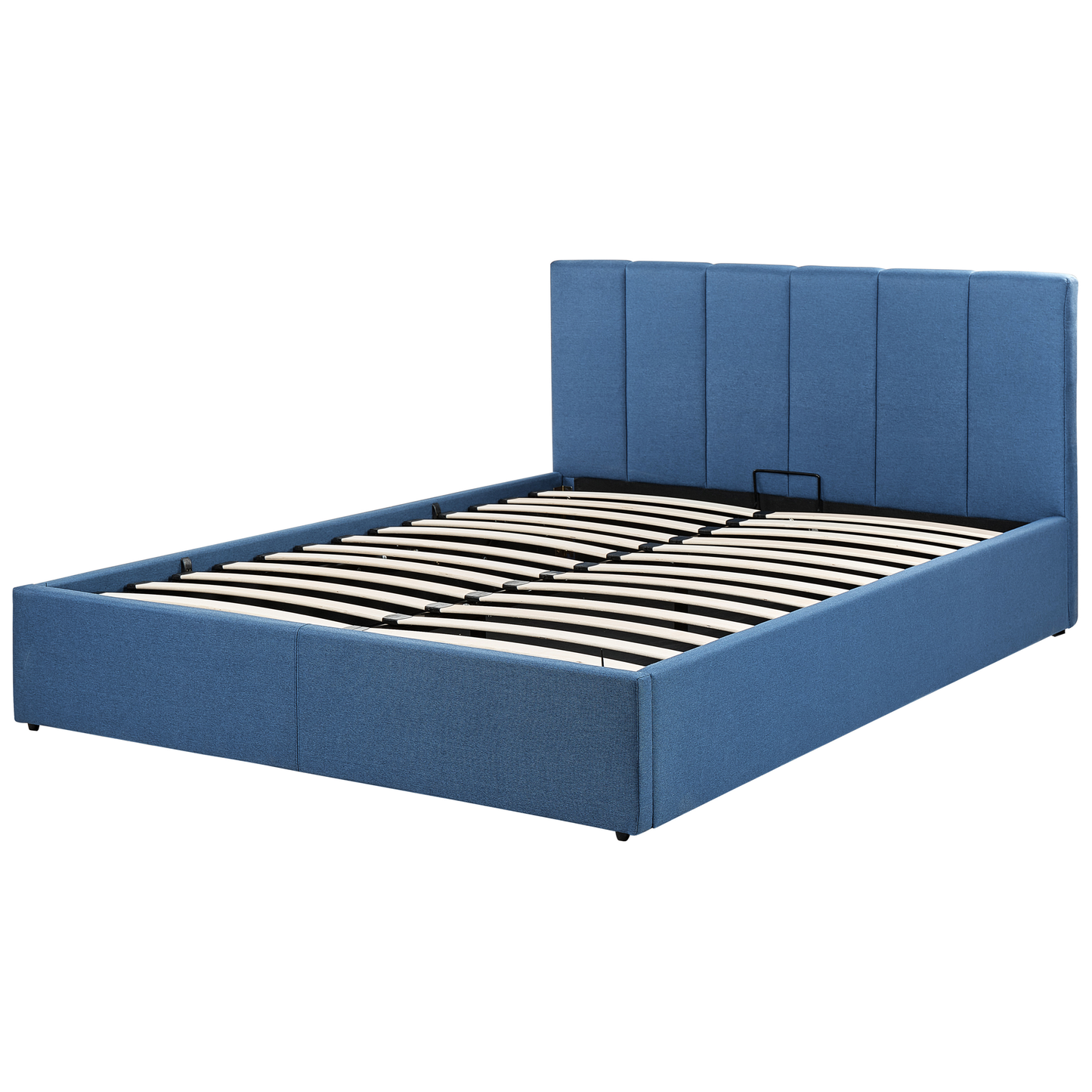 Bett mit Stauraum Stoff DREUX 140 x 200 cm Blau