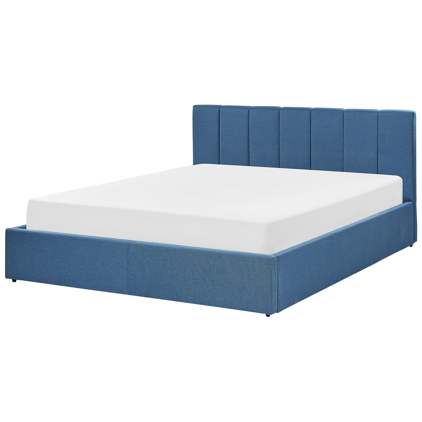 Bett mit Stauraum Stoff DREUX 160 x 200 cm Blau