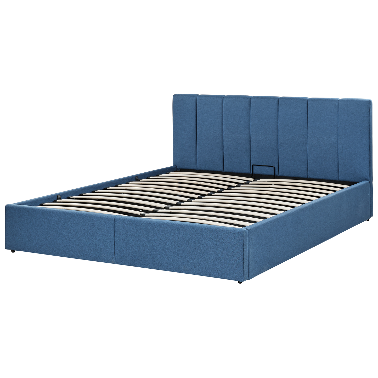 Bett mit Stauraum Stoff DREUX 160 x 200 cm Blau