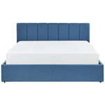 Bett mit Stauraum Stoff DREUX 160 x 200 cm Blau