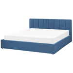 Bett mit Stauraum Stoff DREUX 180 x 200 cm Blau