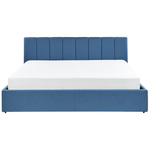Bett mit Stauraum Stoff DREUX 180 x 200 cm Blau