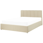Bett mit Stauraum Stoff DREUX 140 x 200 cm Beige