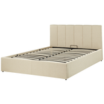 Bett mit Stauraum Stoff DREUX 140 x 200 cm Beige