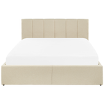 Bett mit Stauraum Stoff DREUX 140 x 200 cm Beige