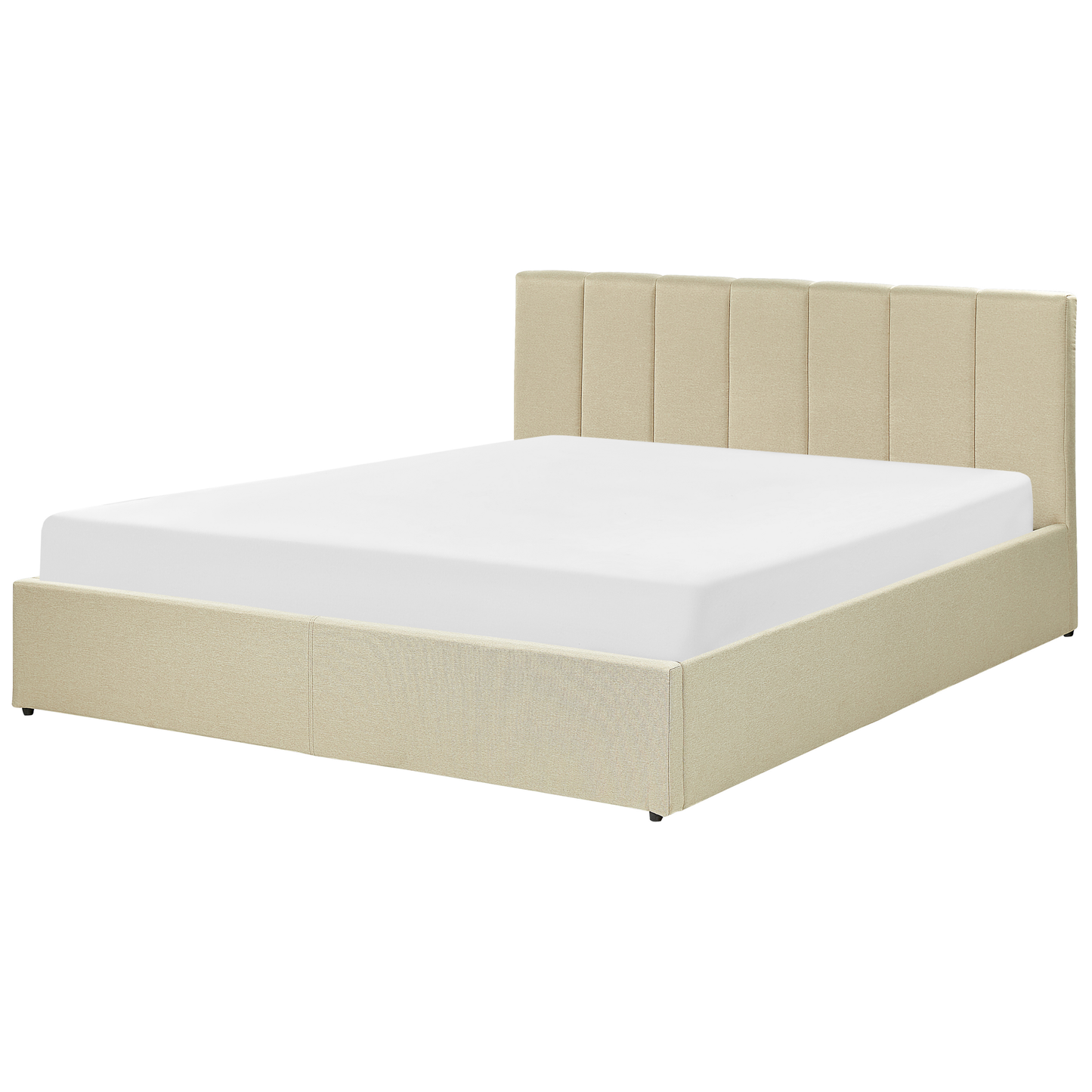 Bett mit Stauraum Stoff DREUX 160 x 200 cm Beige
