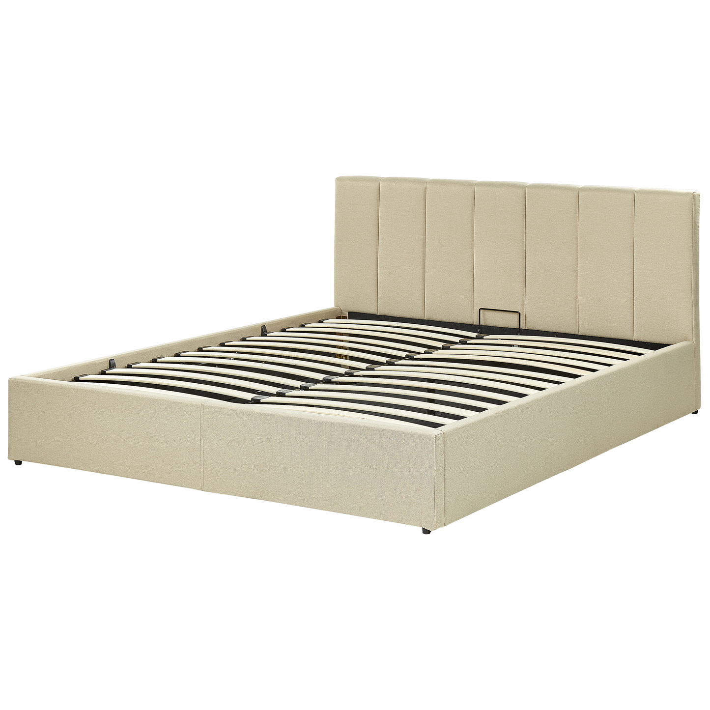 Bett mit Stauraum Stoff DREUX 160 x 200 cm Beige