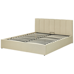 Bett mit Stauraum Stoff DREUX 160 x 200 cm Beige