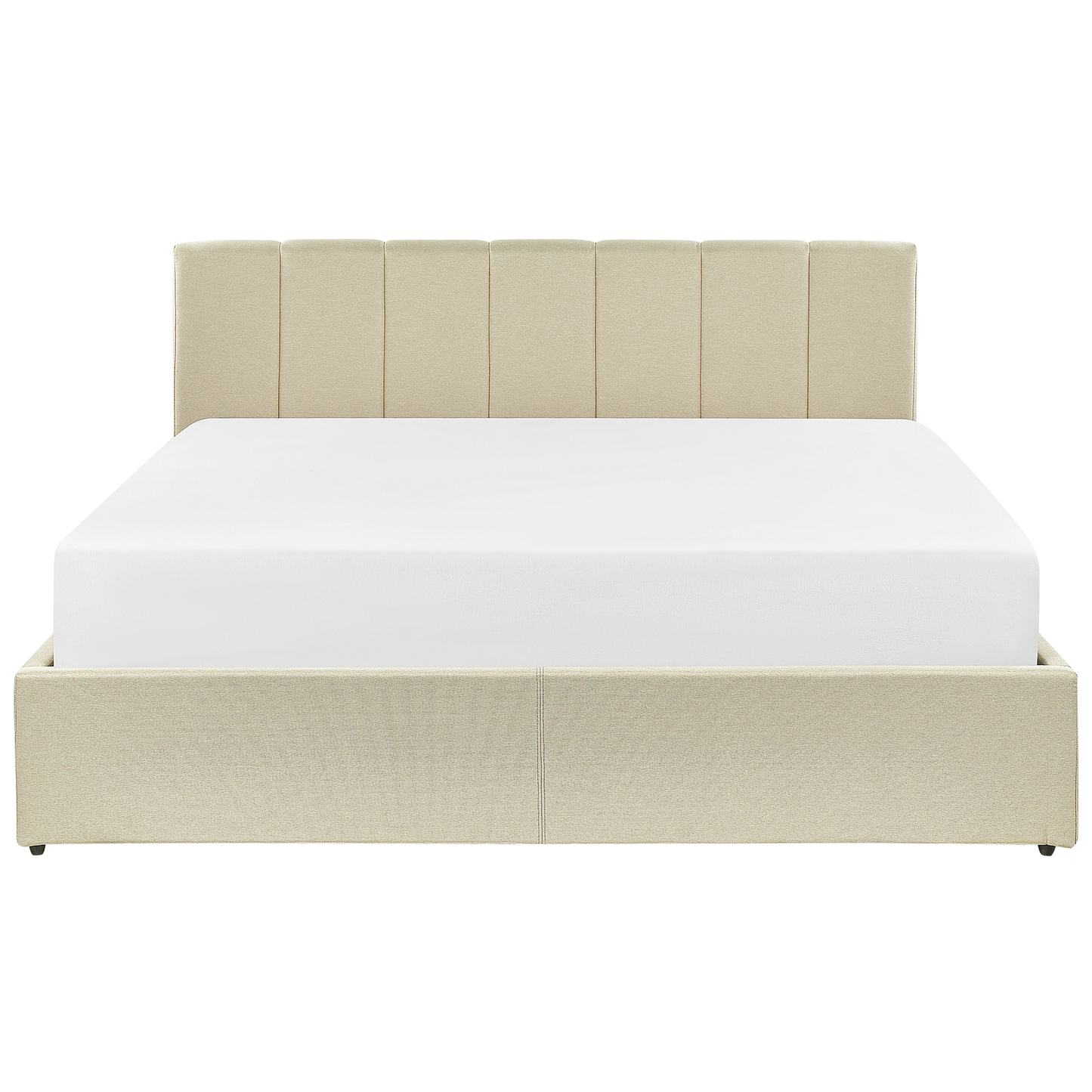 Bett mit Stauraum Stoff DREUX 160 x 200 cm Beige