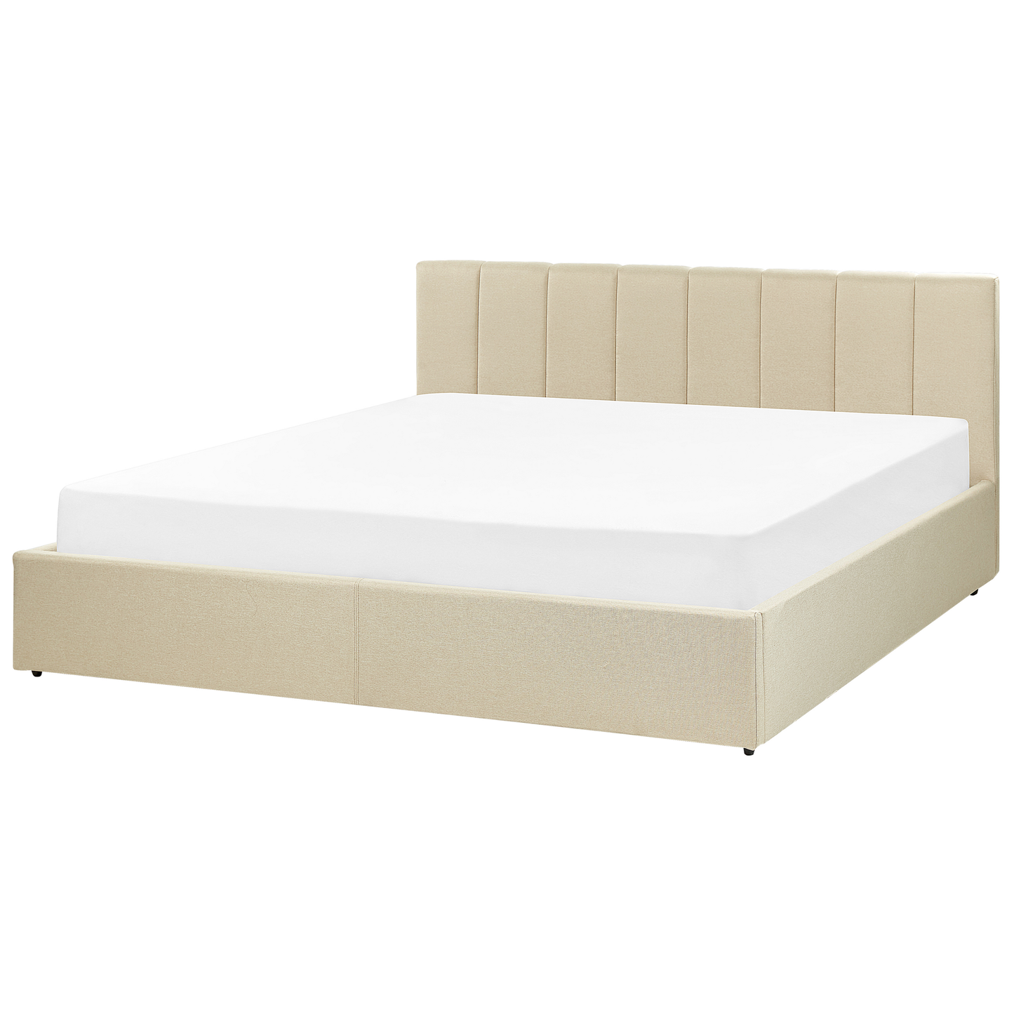 Bett mit Stauraum Stoff DREUX 180 x 200 cm Beige
