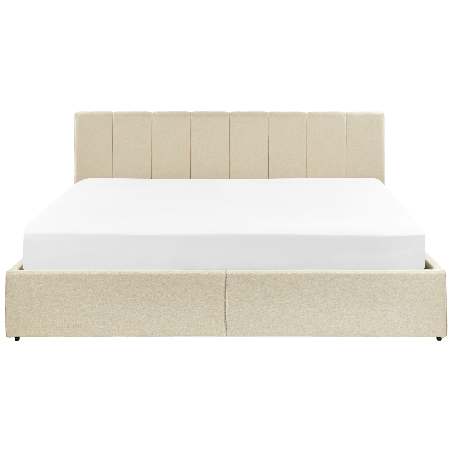 Bett mit Stauraum Stoff DREUX 180 x 200 cm Beige