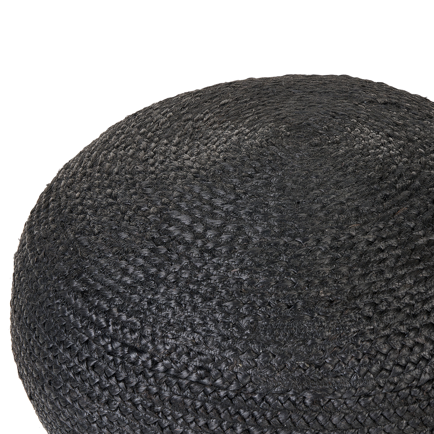 Pouf Jute schwarz ⌀ 45 cm DUKKI