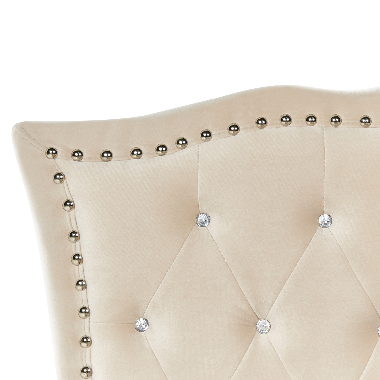 Bett Samtstoff beige Lattenrost 90 x 200 cm METZ