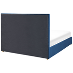 Bett mit Stauraum Samtstoff VERNOYES 180 x 200 cm Marineblau