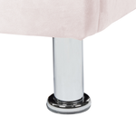 Bett mit Stauraum Samtstoff METZ 90 x 200 cm Pastellrosa