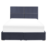 Bett mit Stauraum Samtstoff VERNOYES 140 x 200 cm Schwarz
