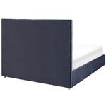 Bett mit Stauraum Samtstoff VERNOYES 160 x 200 cm Schwarz
