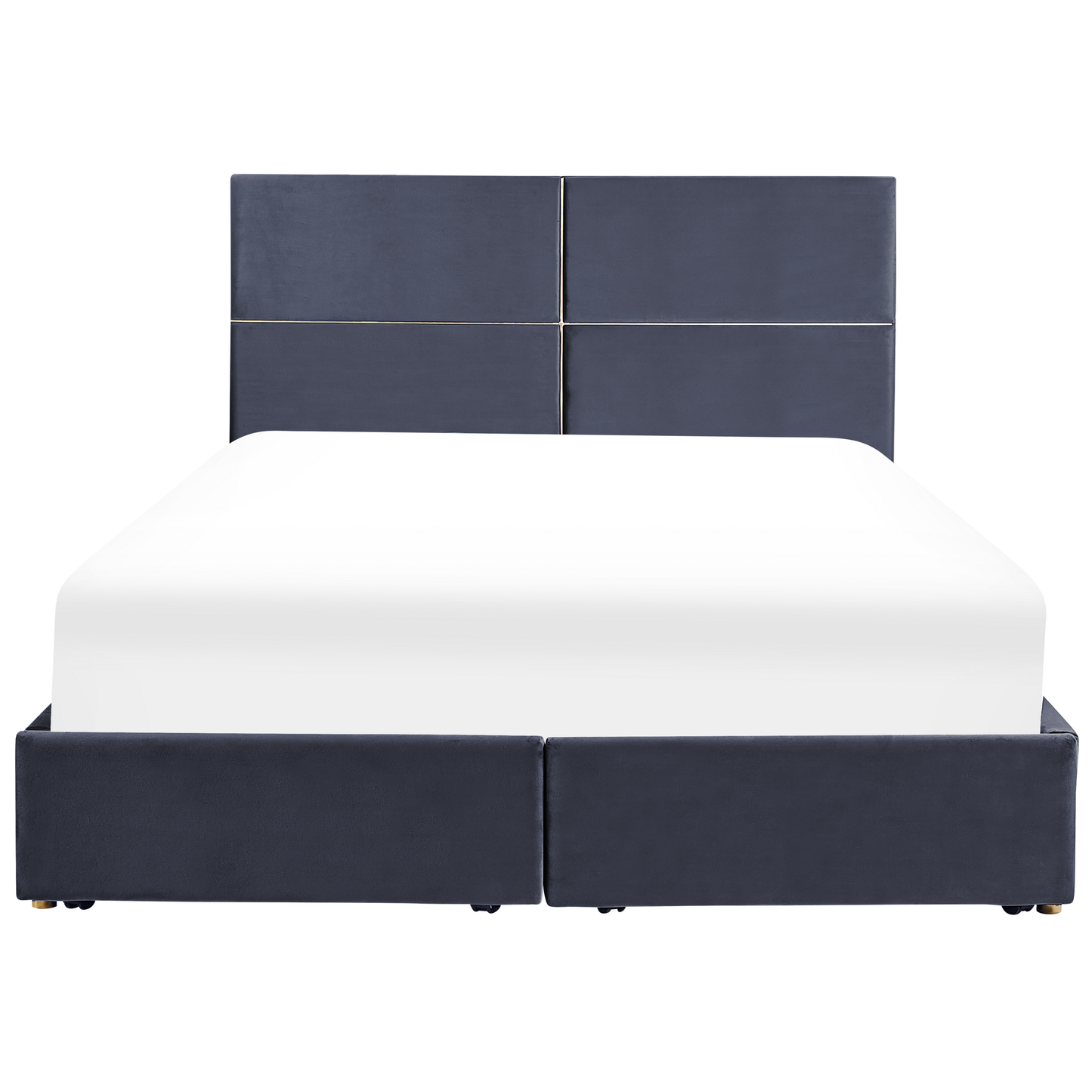 Bett mit Stauraum Samtstoff VERNOYES 180 x 200 cm Schwarz