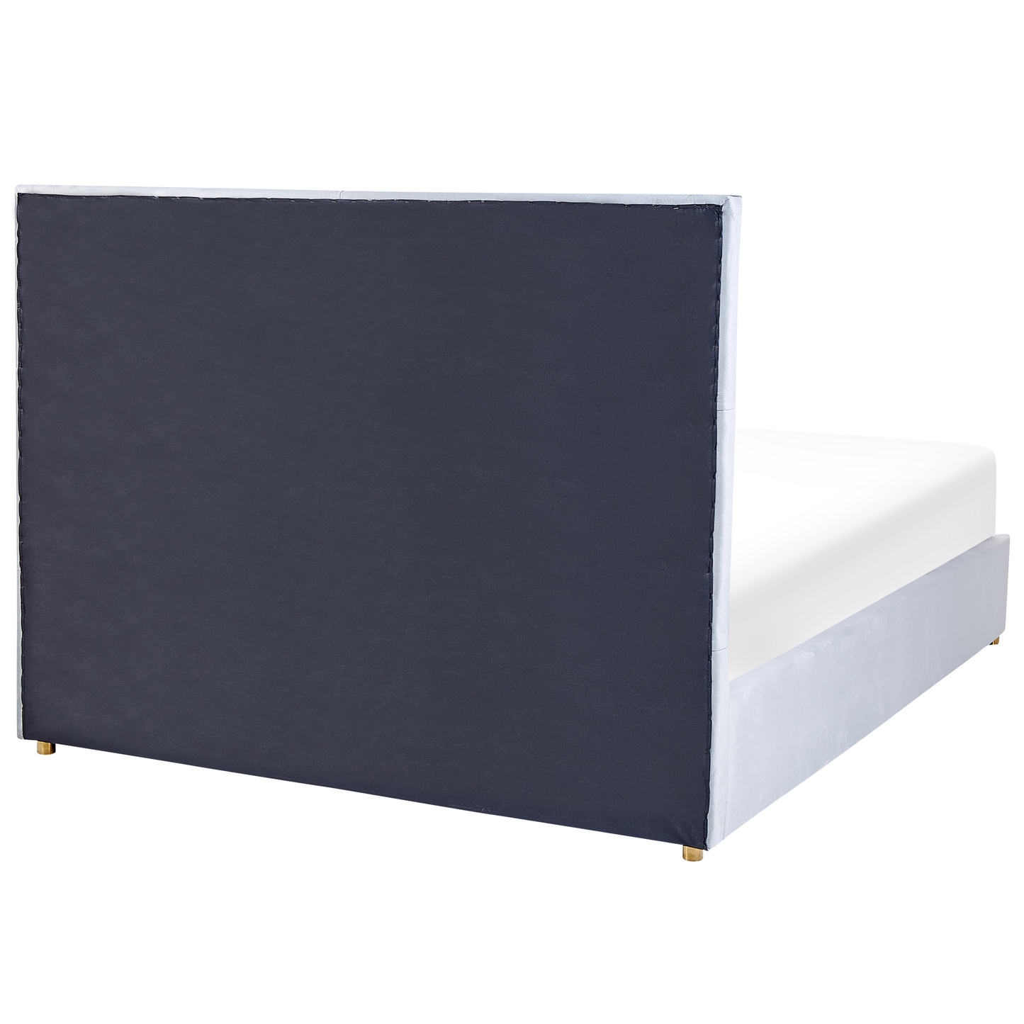 Bett mit Stauraum Samtstoff VERNOYES 160 x 200 cm Hellgrau