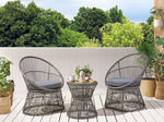 Bistro Set inkl. Kissen MESYNA Polyrattan Taupe