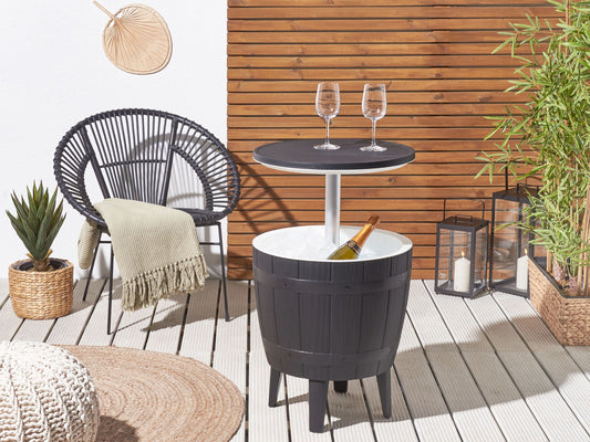 Beistelltisch mit Kühlfunktion schwarz rund ⌀ 48 cm SILG