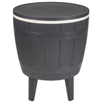 Beistelltisch mit Kühlfunktion schwarz rund ⌀ 48 cm SILG