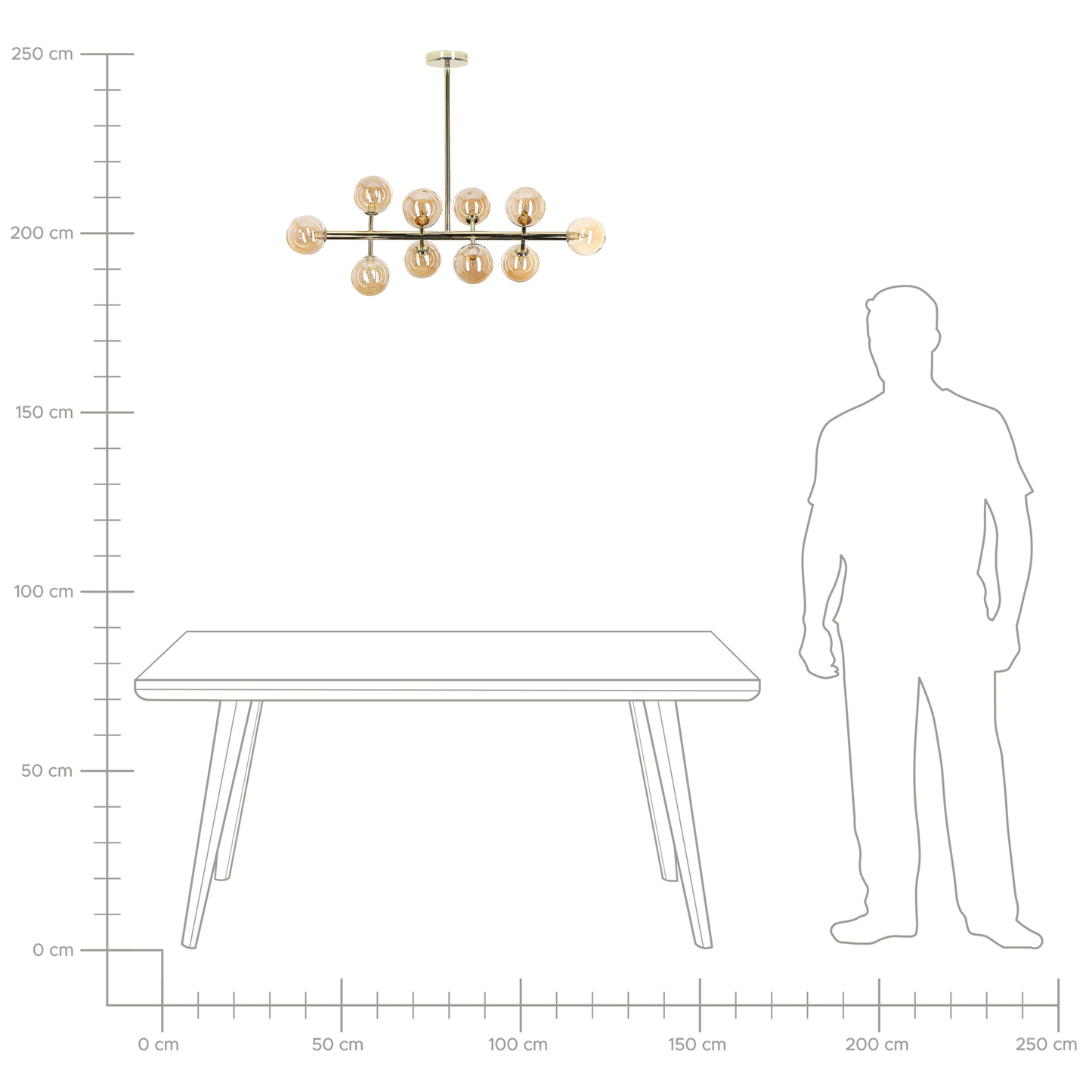 Hängelampe RAMIS Metall Gold