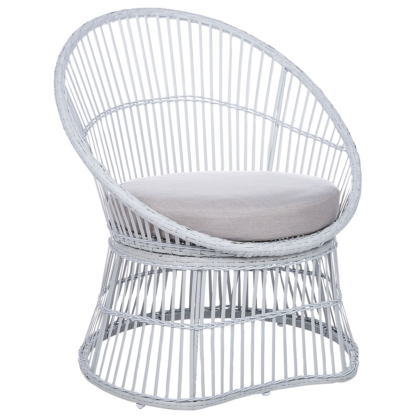 Bistro Set inkl. Kissen MESYNA Polyrattan Weiss