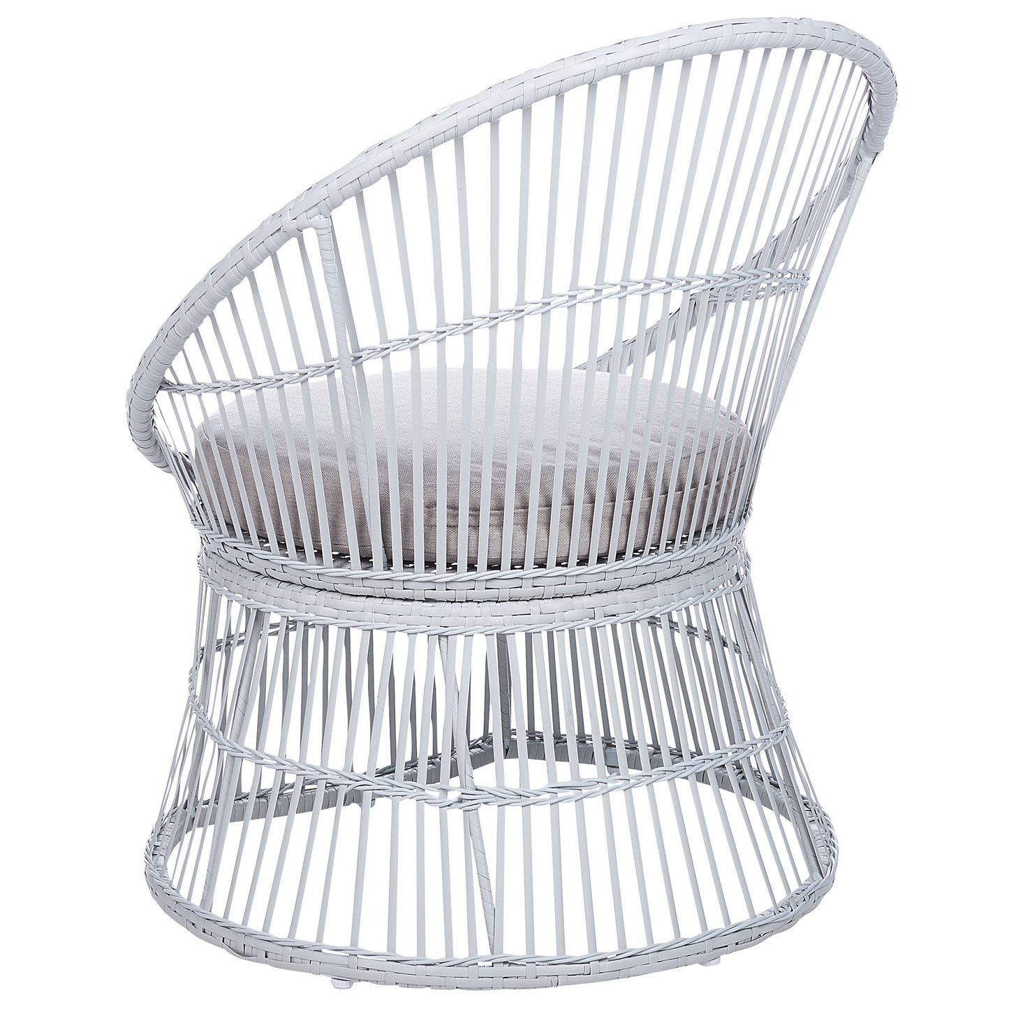 Bistro Set inkl. Kissen MESYNA Polyrattan Weiss