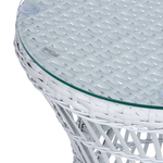 Bistro Set inkl. Kissen MESYNA Polyrattan Weiss