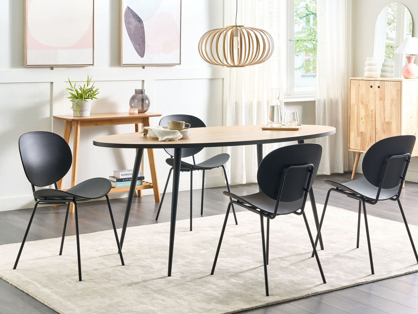 Esszimmerstuhl 2er Set SHONTO Schwarz