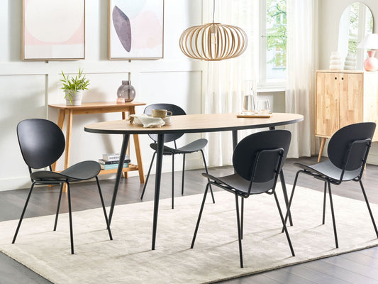 Esszimmerstuhl 2er Set SHONTO Schwarz