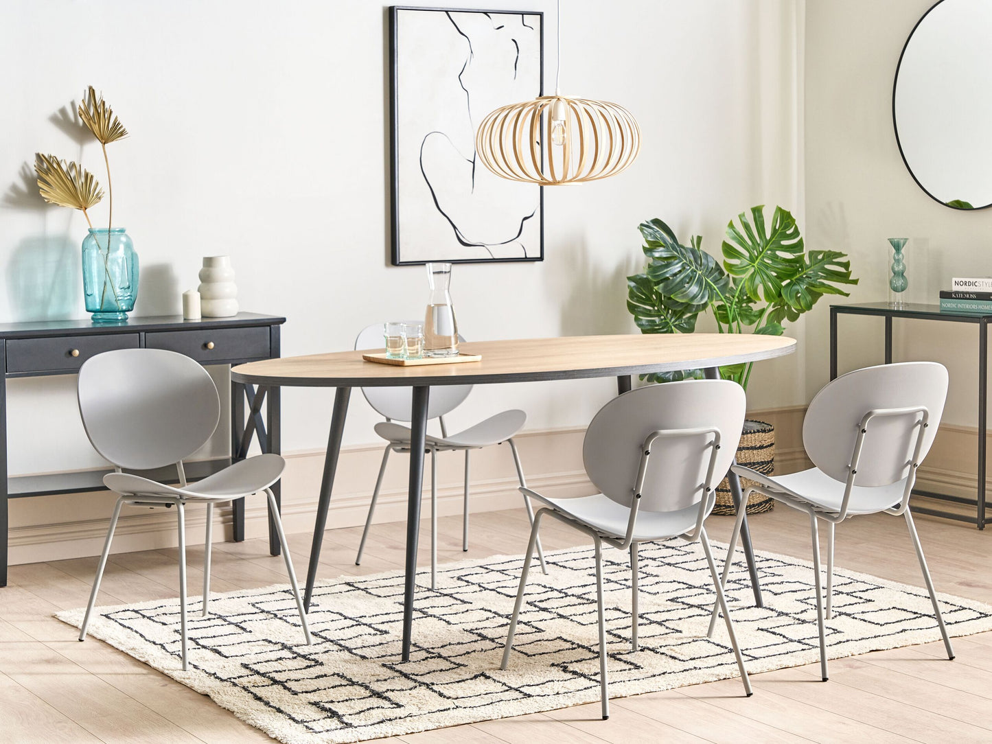 Esszimmerstuhl 2er Set SHONTO Hellgrau