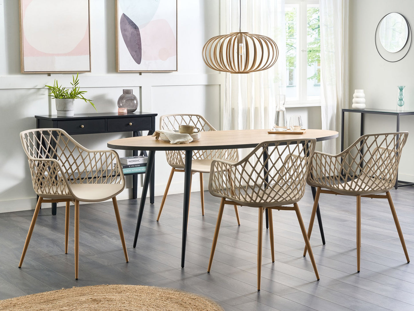 Esszimmerstuhl 2er Set NASHUA Beige