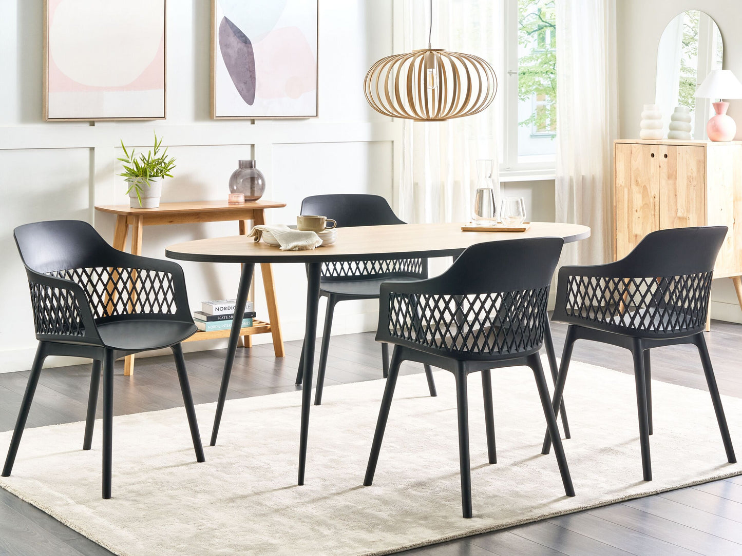 Esszimmerstuhl 2er Set ALMIRA Schwarz