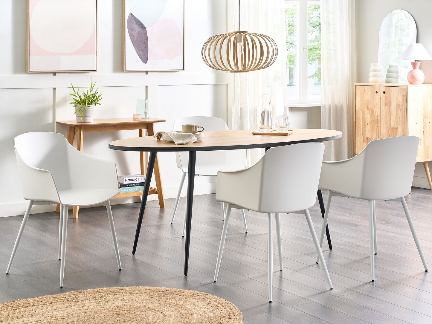 Esszimmerstuhl 2er Set FONDA Weiss