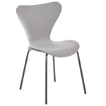 Esszimmerstuhl 2er Set BOONVILLE Samtstoff Hellgrau