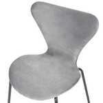 Esszimmerstuhl 2er Set BOONVILLE Samtstoff Hellgrau