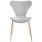 Esszimmerstuhl 2er Set Samtstoff Hellgrau BOONVILLE