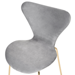 Esszimmerstuhl 2er Set Samtstoff Hellgrau BOONVILLE