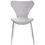 Esszimmerstuhl Samtstoff hellgrau / silber 2er Set BOONVILLE