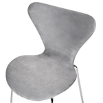 Esszimmerstuhl Samtstoff hellgrau / silber 2er Set BOONVILLE