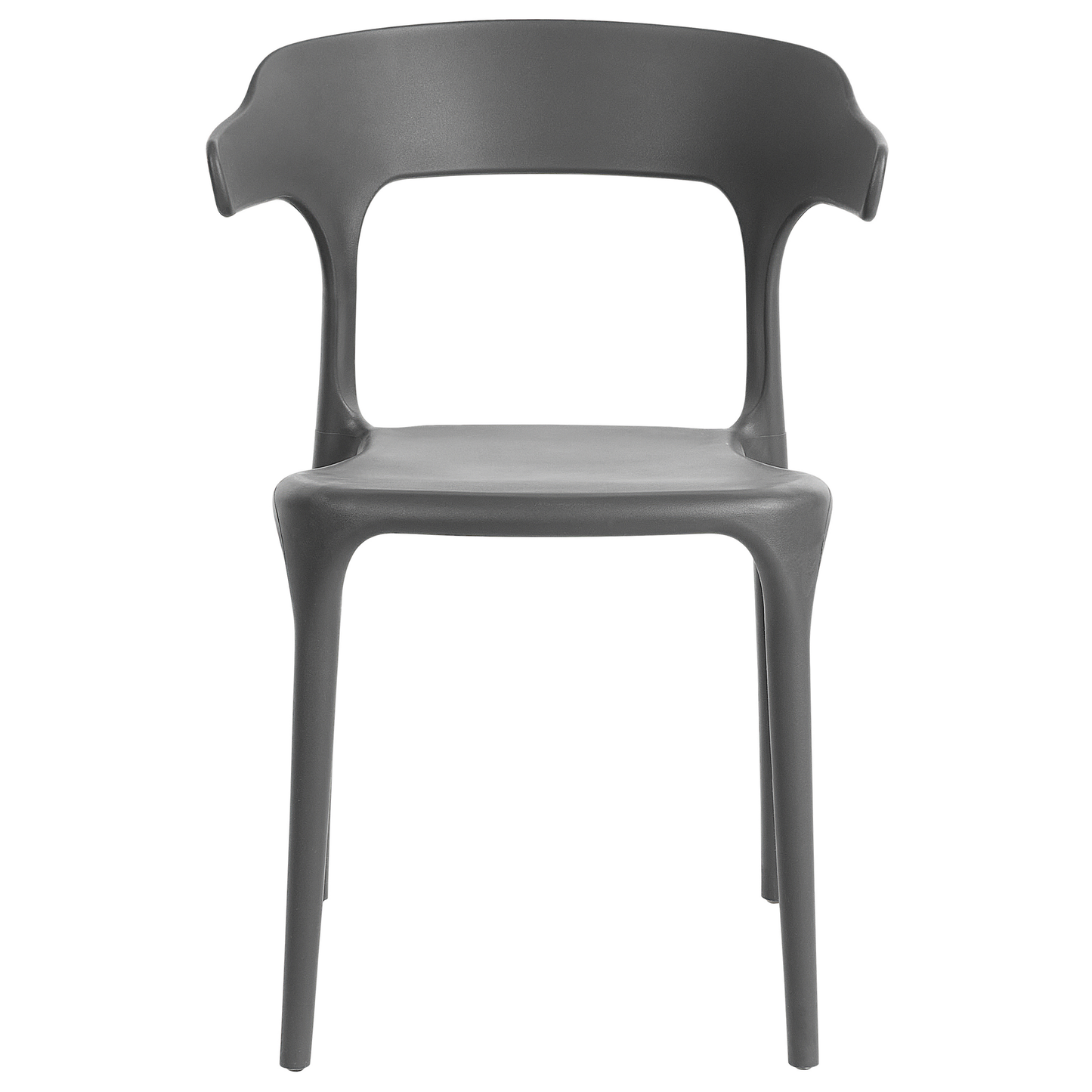 Set mit 8 Stühlen Kunststoff Dunkelgrau GUBBIO